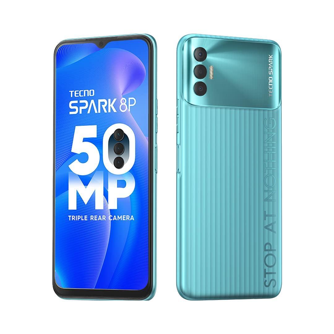 TECNO Spark 8P (Turquoise Cyan, 4GB RAM,64GB Storage)| 50MP SuperNight Camera | Upto 7GB RAM | 18W Flash Charger - Triveni World