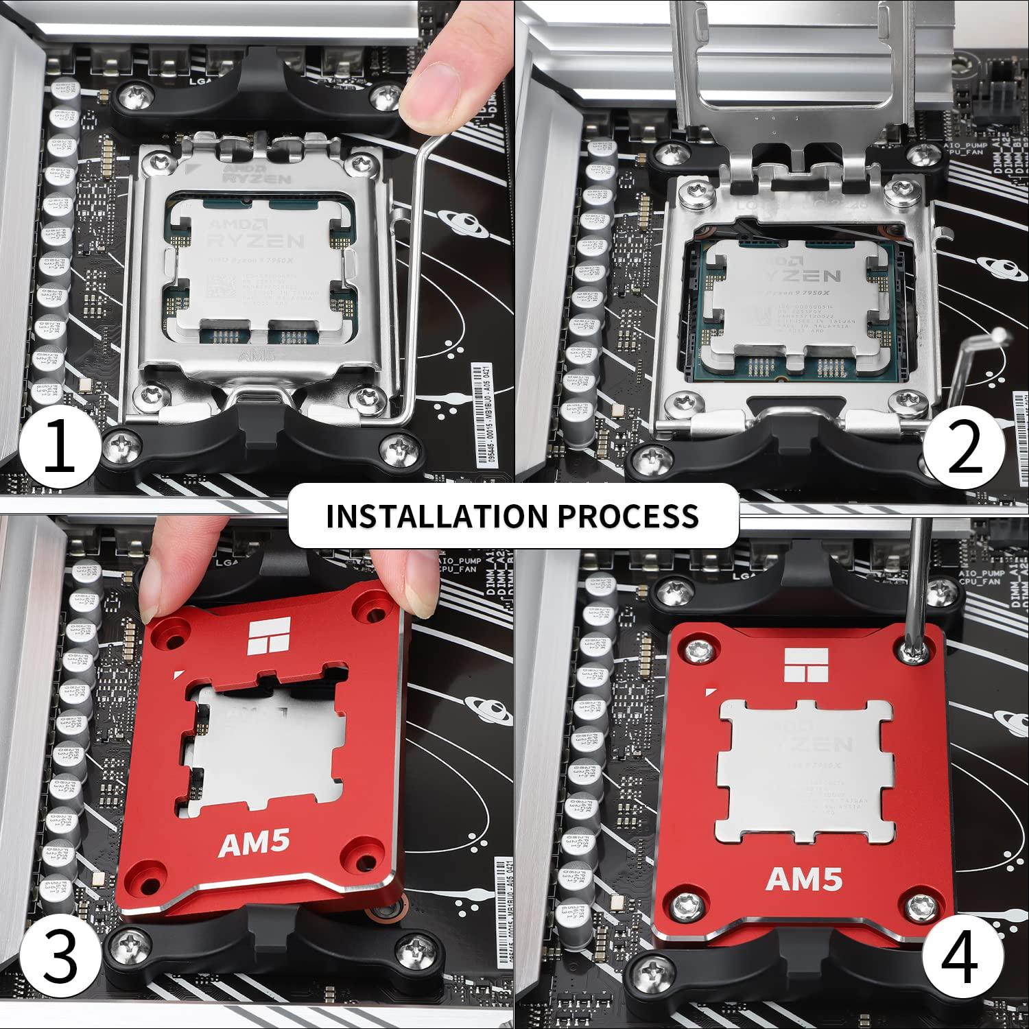 Thermalright ASF-RED AM5 CPU Holder, Corrective Anti-Bending Fixing Frame, AM5 Full-fit Fixed Non-Marking Mounter, AM5 Anti-Bending Contact Frame, CPU Cooler Standard.ââ‚¬¦ - Triveni World