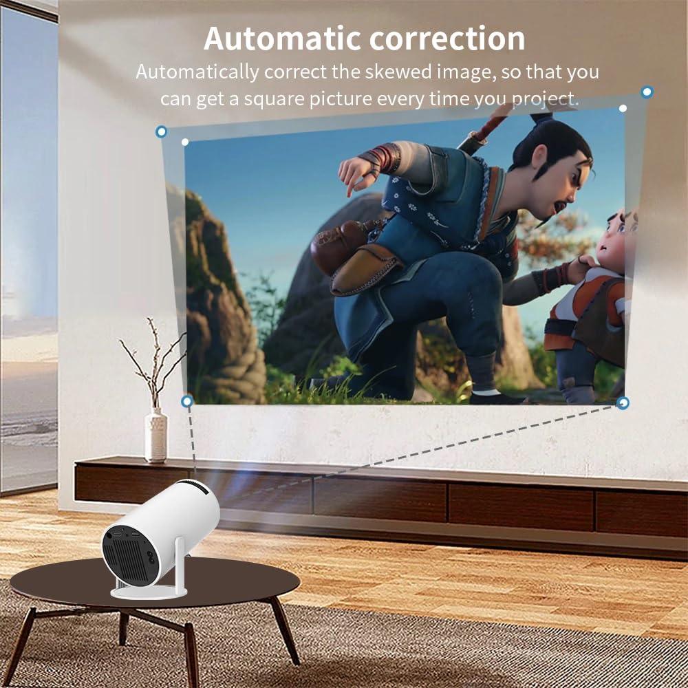 TOPTRO Free Style Pro Projector for Home 4K & 1080p Support, 270° Rotatable Projector 6900L Android 11 WiFi Bluetooth YouTube PrimeVideo Hotstar Netflix Apps, 720p Native, 150" Max Display - Triveni World