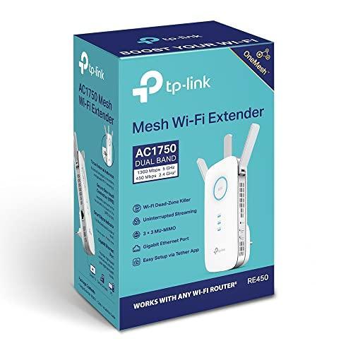 TP-Link AC1750 Universal Dual Band Range Extender, Broadband/Wi-Fi Extender, Wi-Fi Booster/Hotspot with 1 Gigabit Port and 3 External Antennas, Built-in Access Point Mode, 1750Mbps Speed (RE450) - Triveni World