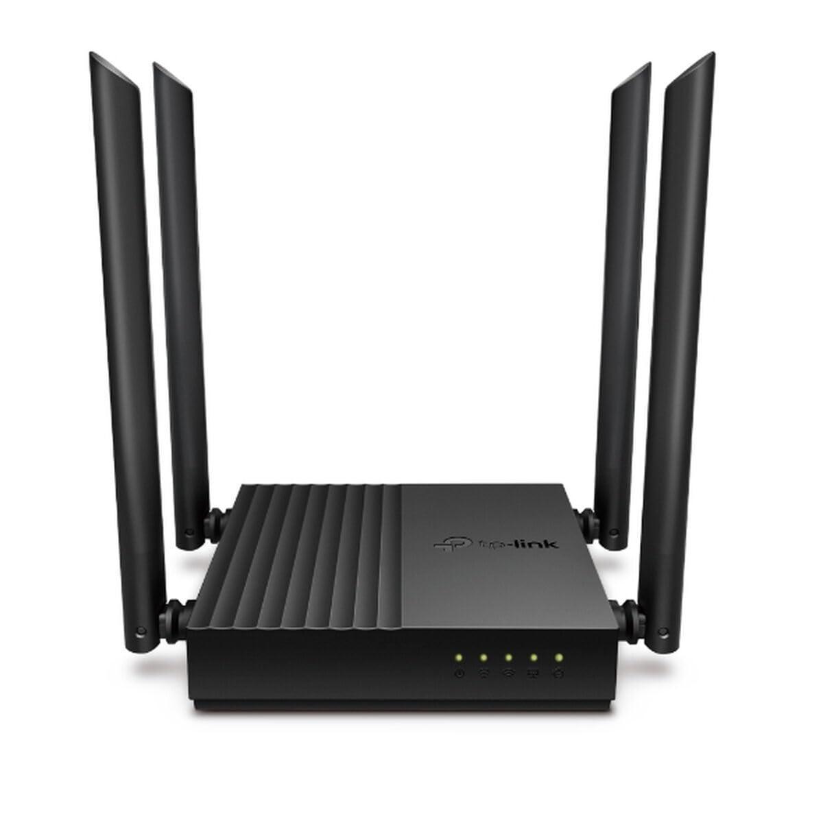 TP-Link Archer C64 AC1200 Dual-Band Gigabit Wi-Fi Router, Wireless Speed up to 1200 Mbps, 4×LAN Ports, 1.2 GHz CPU, Advanced Security with WPA3, MU-MIMO, Beamforming, Black - Triveni World