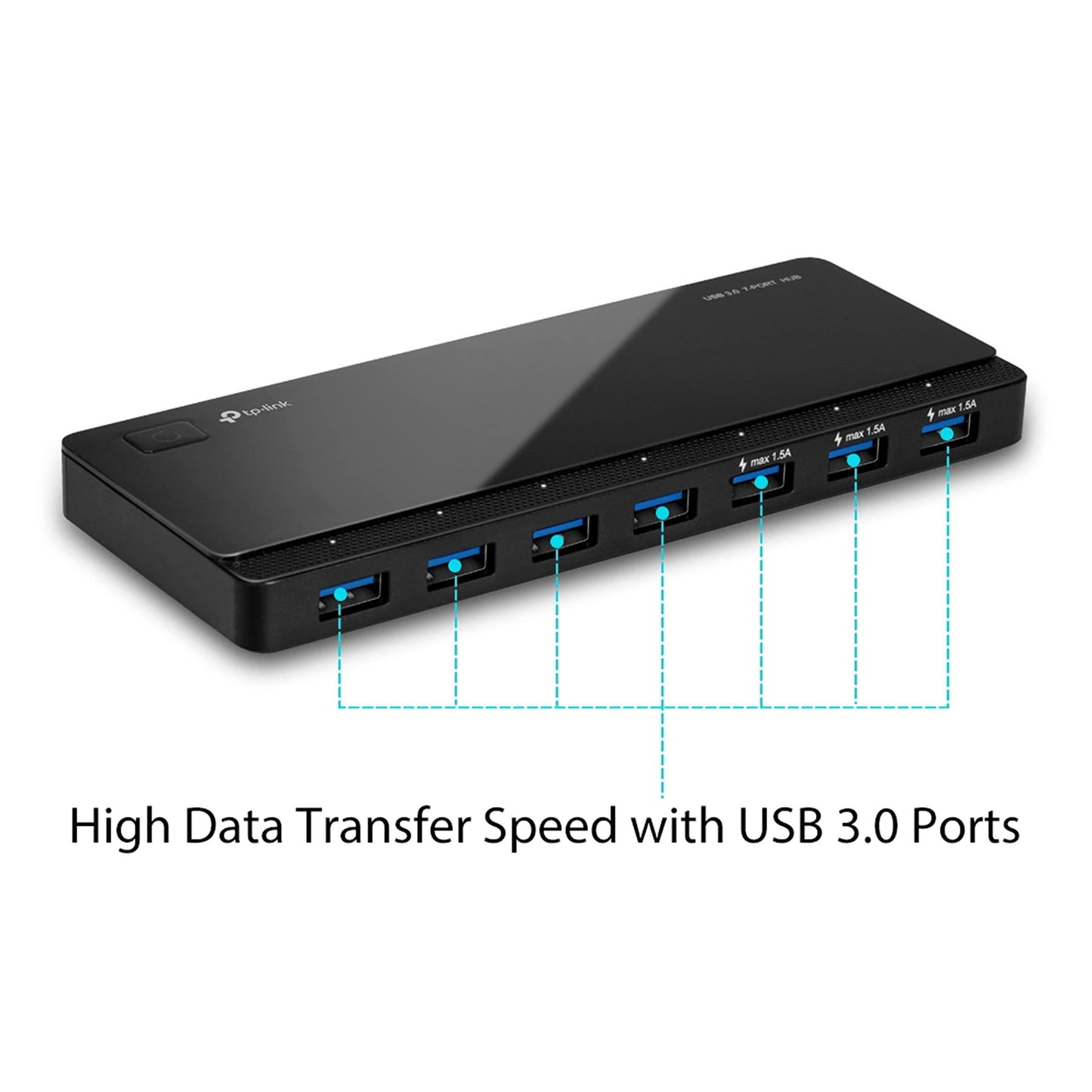 TP-Link Powered USB Hub with 7 Data Smart Charging USB 3.0 Ports, Compatible with Windows, Mac OS X and Linux Systems, 5V/1.5A Power Output (UH700) - Triveni World