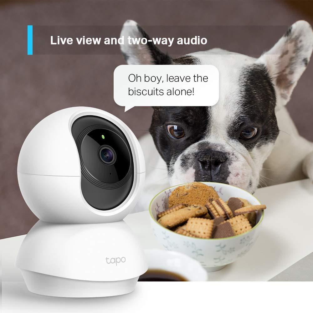 TP-Link Tapo Pan/Tilt Smart Security Camera, Indoor CCTV, 360° Rotational Views, Works with Alexa&Google Home, No Hub Required, 1080p, 2-Way Audio, Night Vision, SD Storage, Device Sharing (TC70) - Triveni World