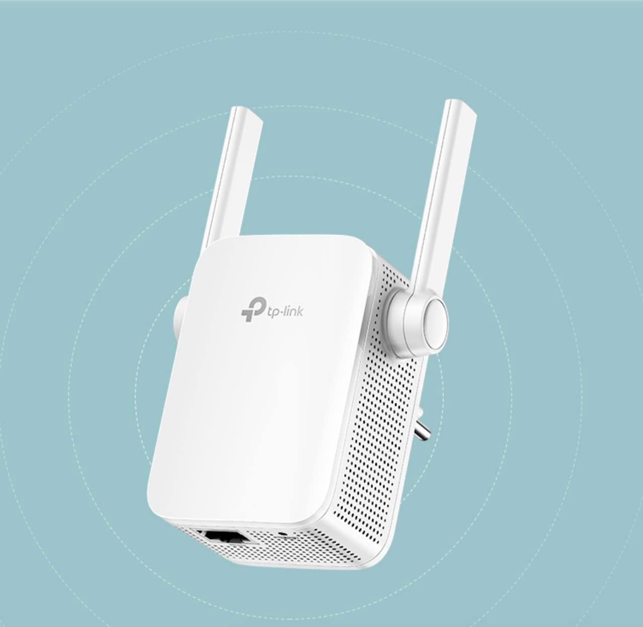 TP-Link TL-WA855RE N300 Mbps Single Band Universal Wireless Range Extender, Broadband/WiFi Extender with 1 Ethernet Port and 2 External Antennas, Plug and Play, Built-in Access Point Mode, White - Triveni World