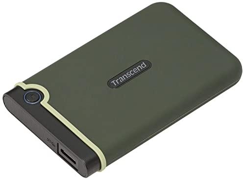 Transcend Storejet 2Tb Portable Hard Disk Drive with Password Protection, Compatible with Windows and Mac, External HDD-Military Green (Ts2Tsj25M3G), Usb3.0 - Triveni World