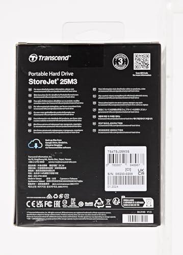 Transcend StoreJet 4TB USB 3.1 Gen 1 Portable Hard Disk Drive | Compatible with PC, Mac, Tab, PS5 and Xbox,| RecoveRx Software| 3 Yrs. Warranty - TS4TSJ25M3S - Triveni World