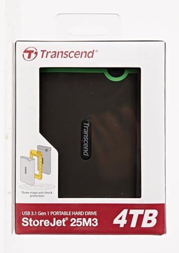 Transcend StoreJet 4TB USB 3.1 Gen 1 Portable Hard Disk Drive | Compatible with PC, Mac, Tab, PS5 and Xbox,| RecoveRx Software| 3 Yrs. Warranty - TS4TSJ25M3S - Triveni World