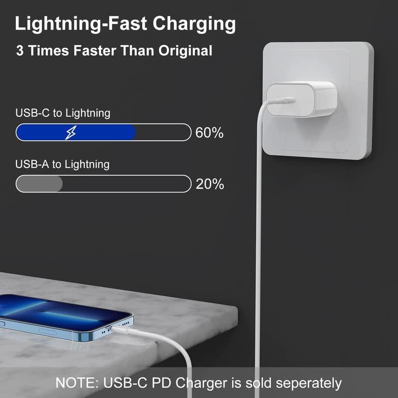 USB C to Lightning Cable 1M [Apple MFi Certified] iPhone Fast Charger Cable USB-C Power Delivery Charging Cord for iPhone 14/13/12/12 PRO Max/12 Mini/11/11PRO/XS/Max/XR/X/8/8Plus/iPad pack of 1 - Triveni World