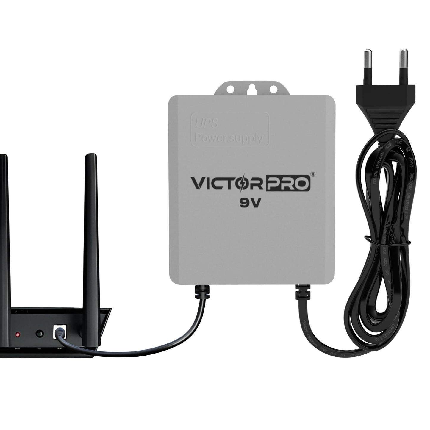 VictorPro 9V Mini UPS for WiFi Router Backup Upto 5 Hours | WiFi Router UPS Power Backup During Power Cuts | UPS for 9V Router Broadband Modem Upto 2A | Zero Lag Switching & Deep Discharge Protection - Triveni World