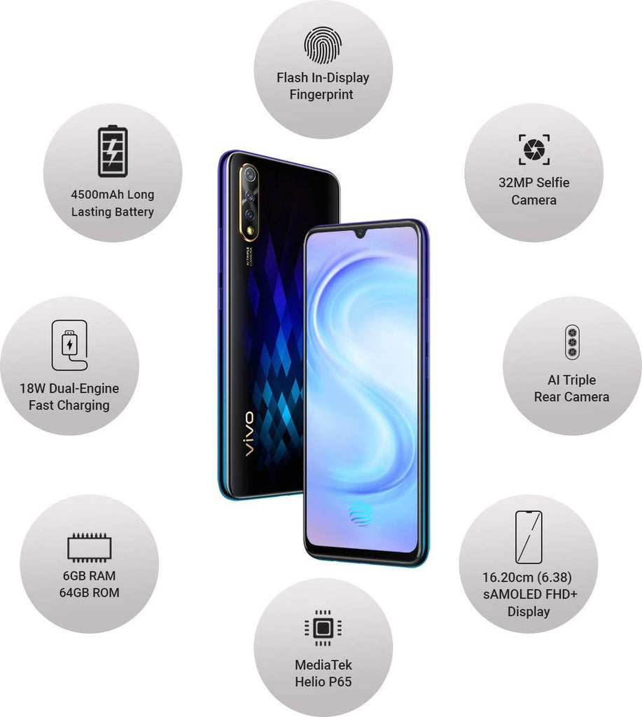 Vivo S1 (Diamond Black, 6GB RAM, 64GB Storage) - Triveni World