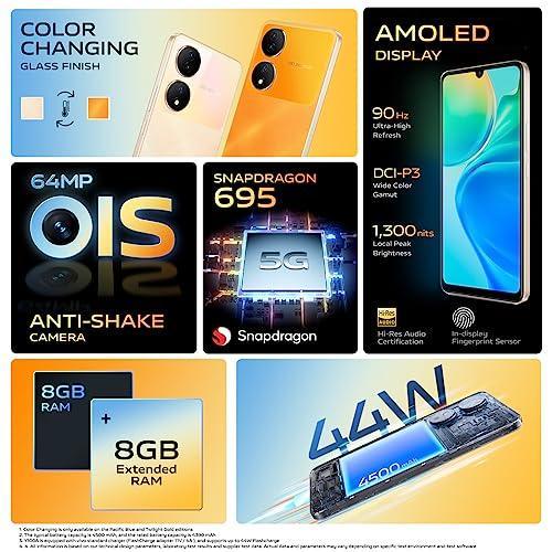 vivo Y100A 5G (Twilight Gold, 8GB RAM, 128GB Storage) with No Cost EMI/Additional Exchange Offers - Triveni World