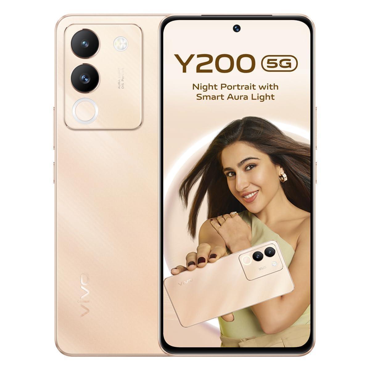 Vivoo Y200 5G (8GB RAM, 128GB Storage) (Gold) - Triveni World