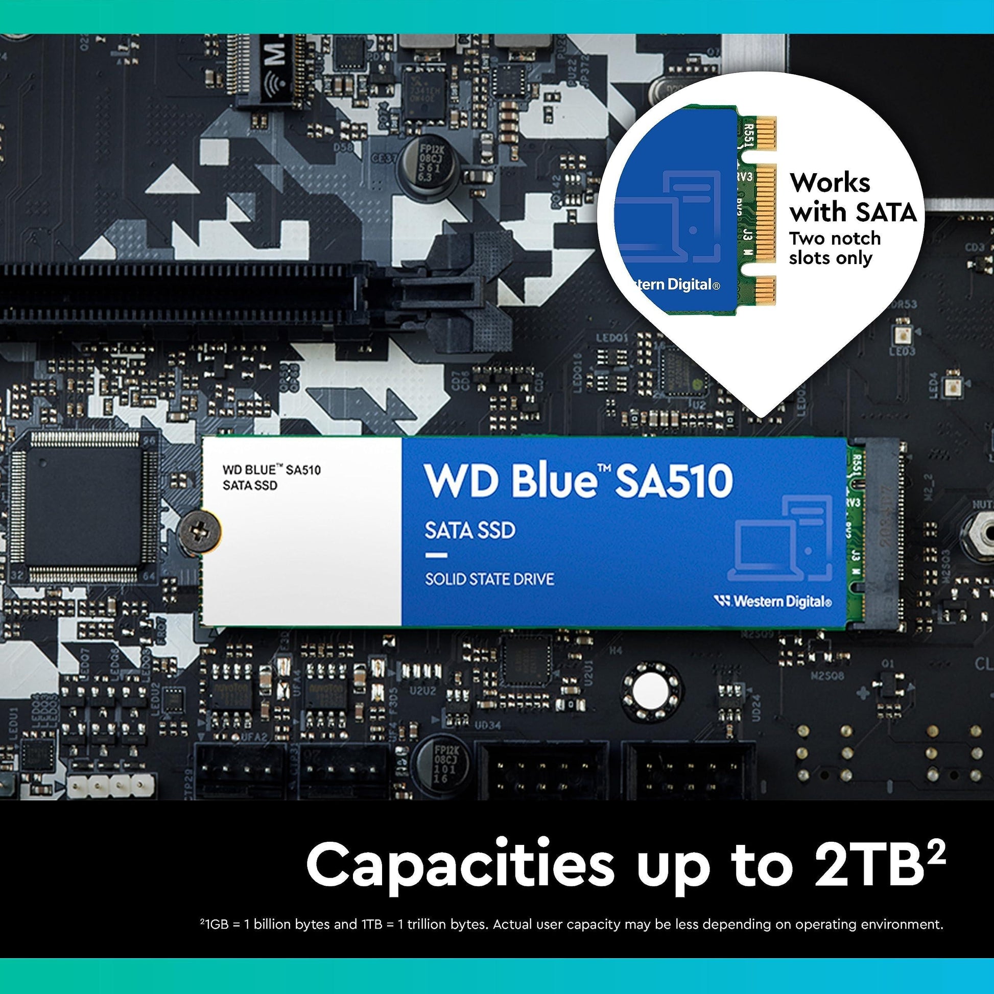 Western Digital WD Blue SA510 M.2 500GB, Up to 560MB/s, 2.5 Inch/7 mm, 5Y Warranty, Internal Solid State Drive (SSD) (WDS500G3B0B) - Triveni World