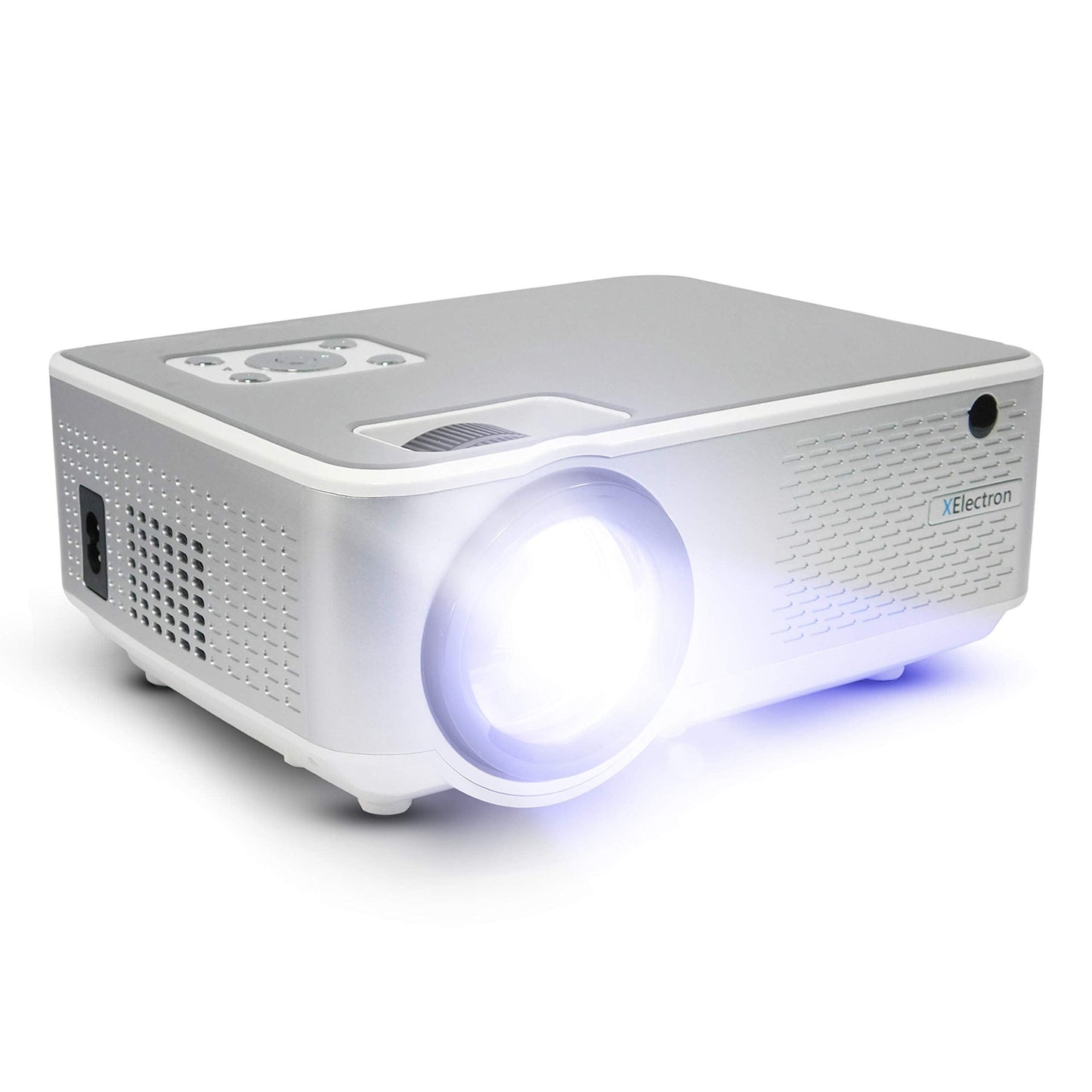 XElectron C9 Pro Full HD 1080p Native Resolution Projector for Home 4K | 200" Screen | 6900 Lumen (550 ANSI) (Best in Segment) | Inbuilt Speaker | Bluetooth, HDMI, VGA, AV, USB, Audio Out (C9, Silver) - Triveni World