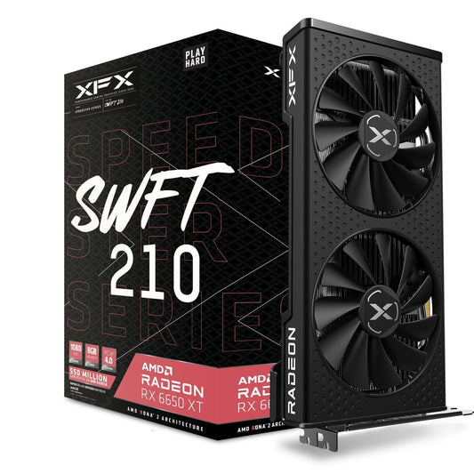 XFX Speedster SWFT210 Radeon RX 6650XT CORE Gaming Graphics Card with 8GB GDDR6 HDMI 3xDP, AMD RDNA 2 RX-665X8DFDY - Triveni World