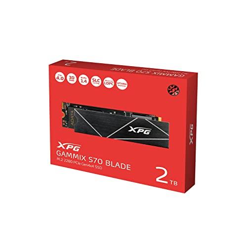 XPG GAMMIX S70 Blade M.2 NVME 2TB PCIe Gen4 2280 Internal Gaming SSD Read/Write Up to 7,400/6800 MB/s (AGAMMIXS70B-2T-CS) Compatible with PC, Laptop and Play Station 5 - Triveni World