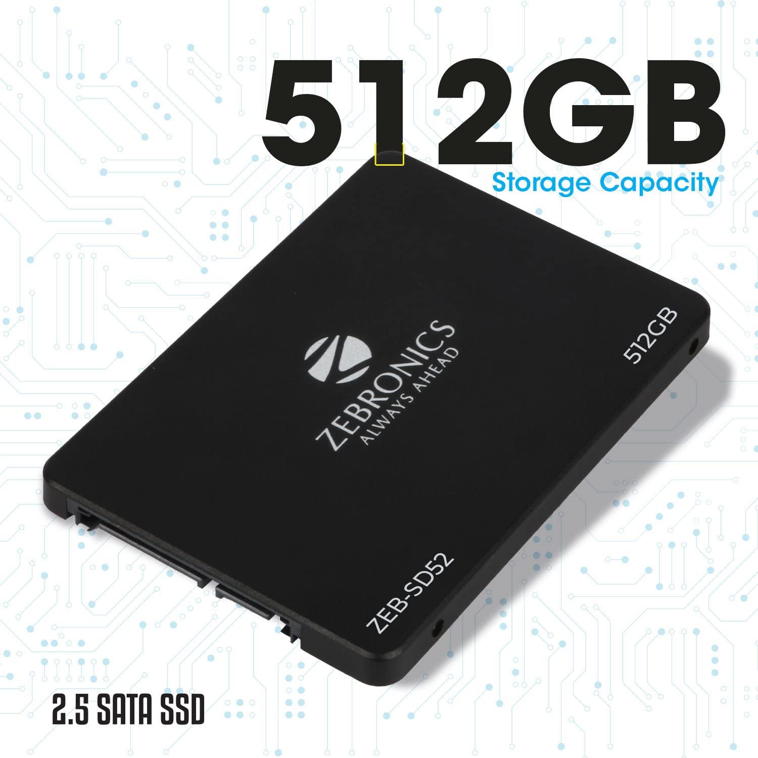 ZEB-SD52 SSD 512GB, SATA II and SATA III Interface, QLC, Silent Operation - Triveni World