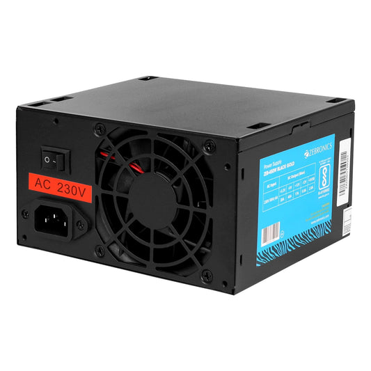 Zebronics 450W Black Gold Power Supply with 3X SATA connectors, 2X Molex, 80mm Built-in Fan, Extra Long Cables, 1.2 Meter Power Cable and Suitable for Regular use Computers - Triveni World