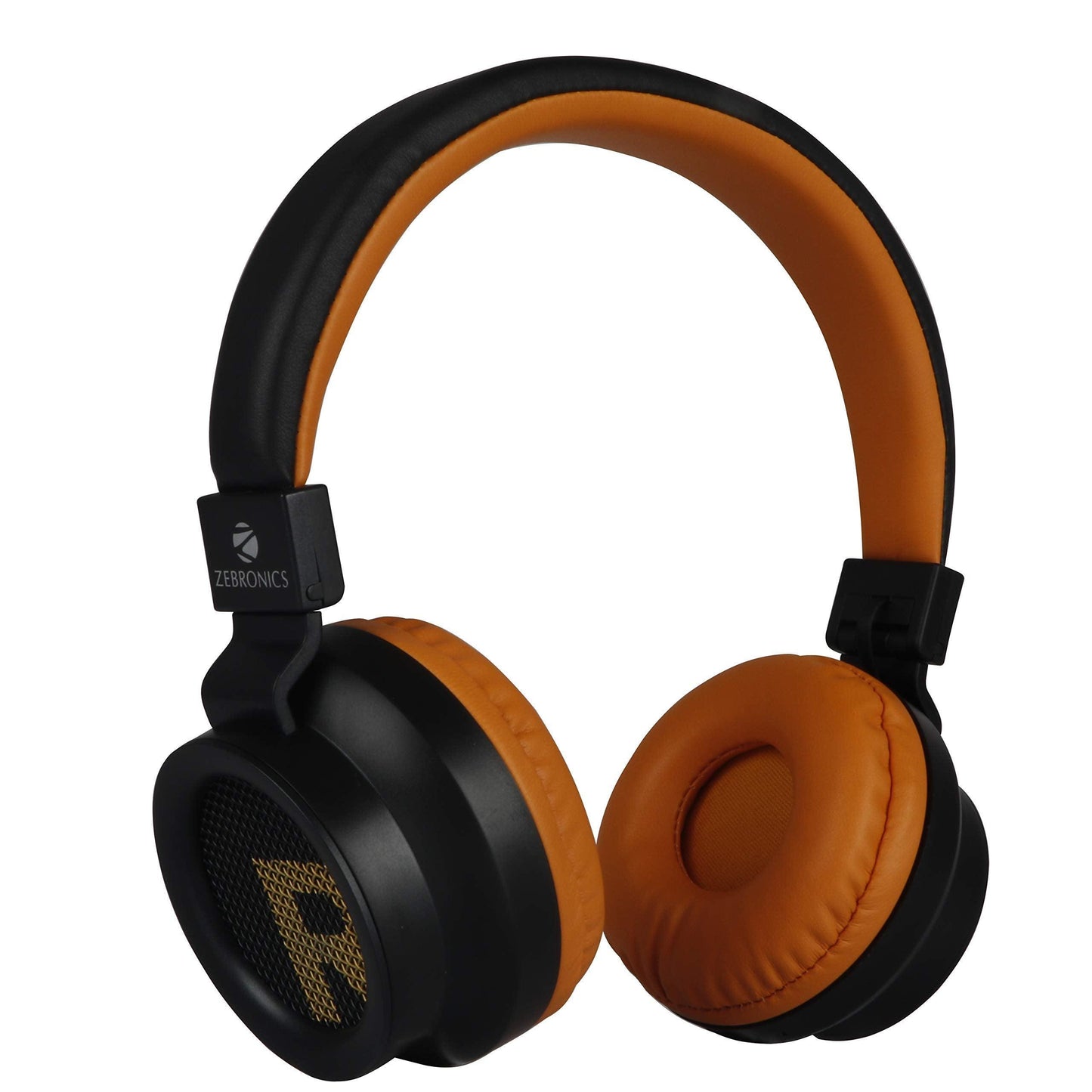 Zebronics-Bang over the ear headphones with Foldable Design and Bluetooth v5.0 headphones, Providing up to 20h* Playback (Orange) - Triveni World