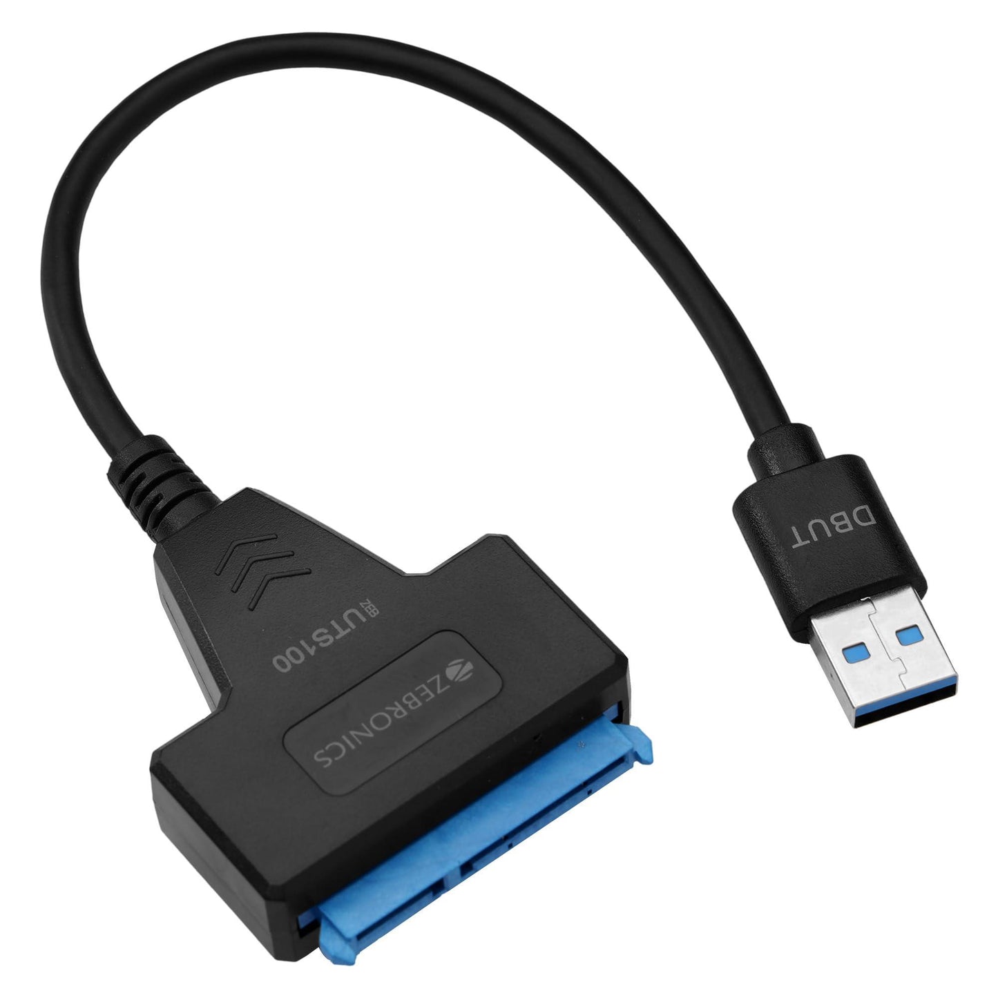 ZEBRONICS New Launch UTS100 USB 3.0 to SATA Adapter for 2.5 HDD/SSD with Plug & Play, Durable Material, Super Fast Transfer, Upto 5 Gbps, Black - Triveni World