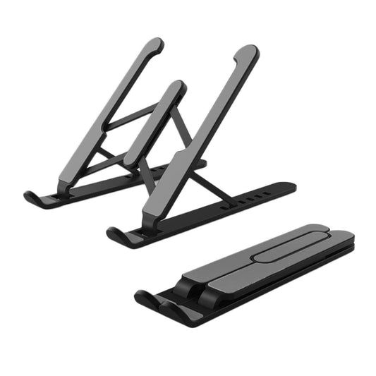 Zebronics-NS1000 Laptop Stand Featuring Foldable Design, Anti-Slip Silicone Rubber Pads, Supports Maximum of 5kgs Weight, 6 Adjustable Levels. - Triveni World