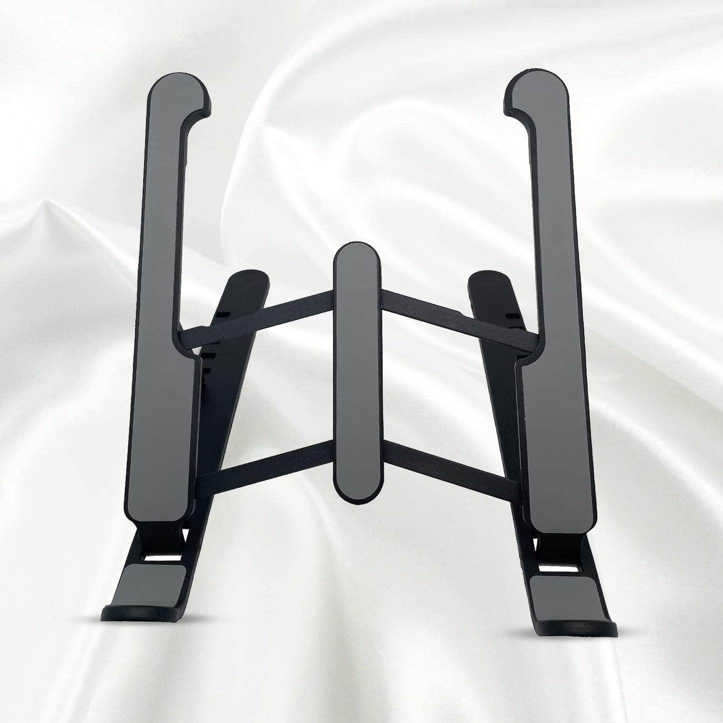 Zebronics-NS1000 Laptop Stand Featuring Foldable Design, Anti-Slip Silicone Rubber Pads, Supports Maximum of 5kgs Weight, 6 Adjustable Levels. - Triveni World