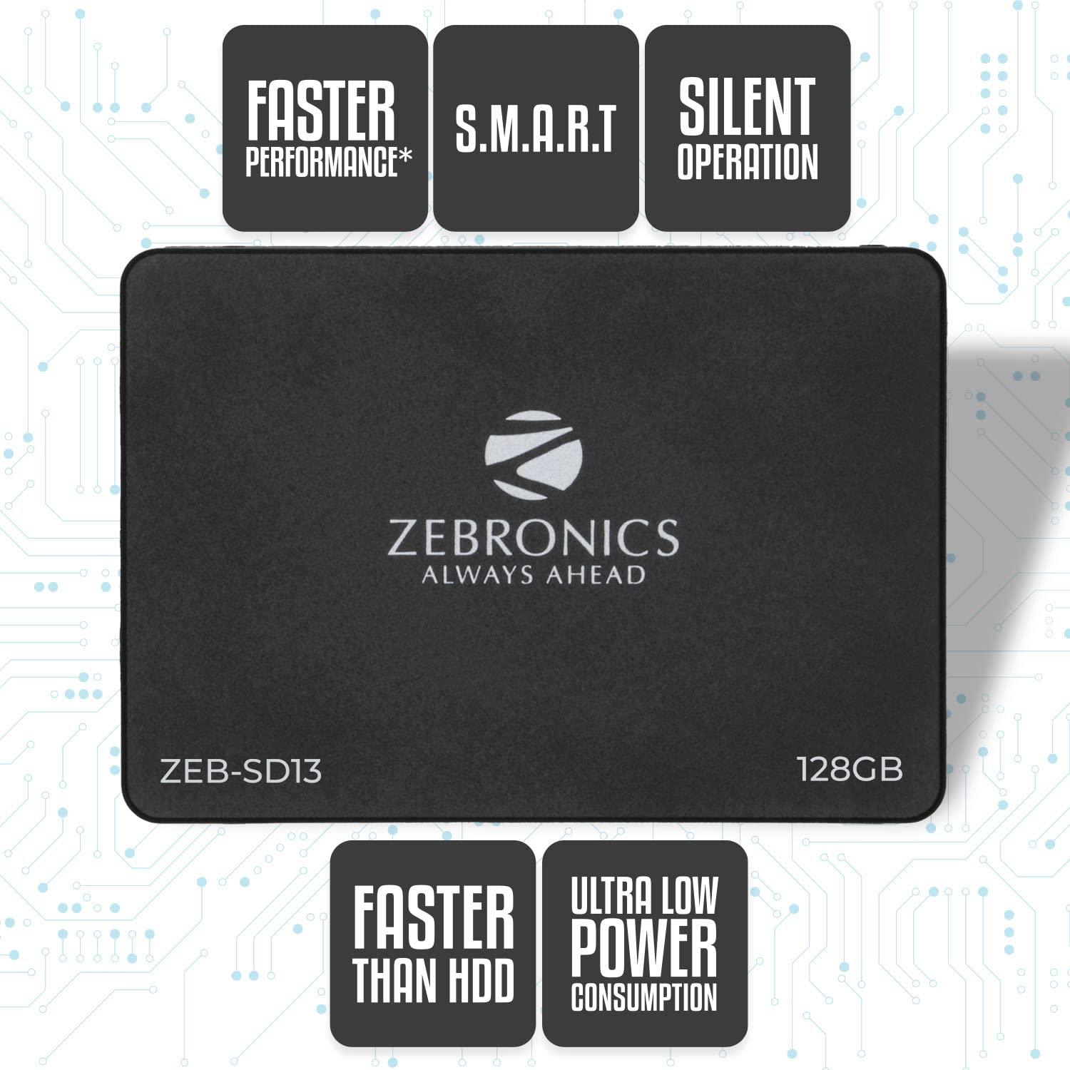 ZEBRONICS SD13 128GB SSD,Ultra Low Power Consumption, S.M.A.R.T. Thermal Management and Silent Operation. - Triveni World