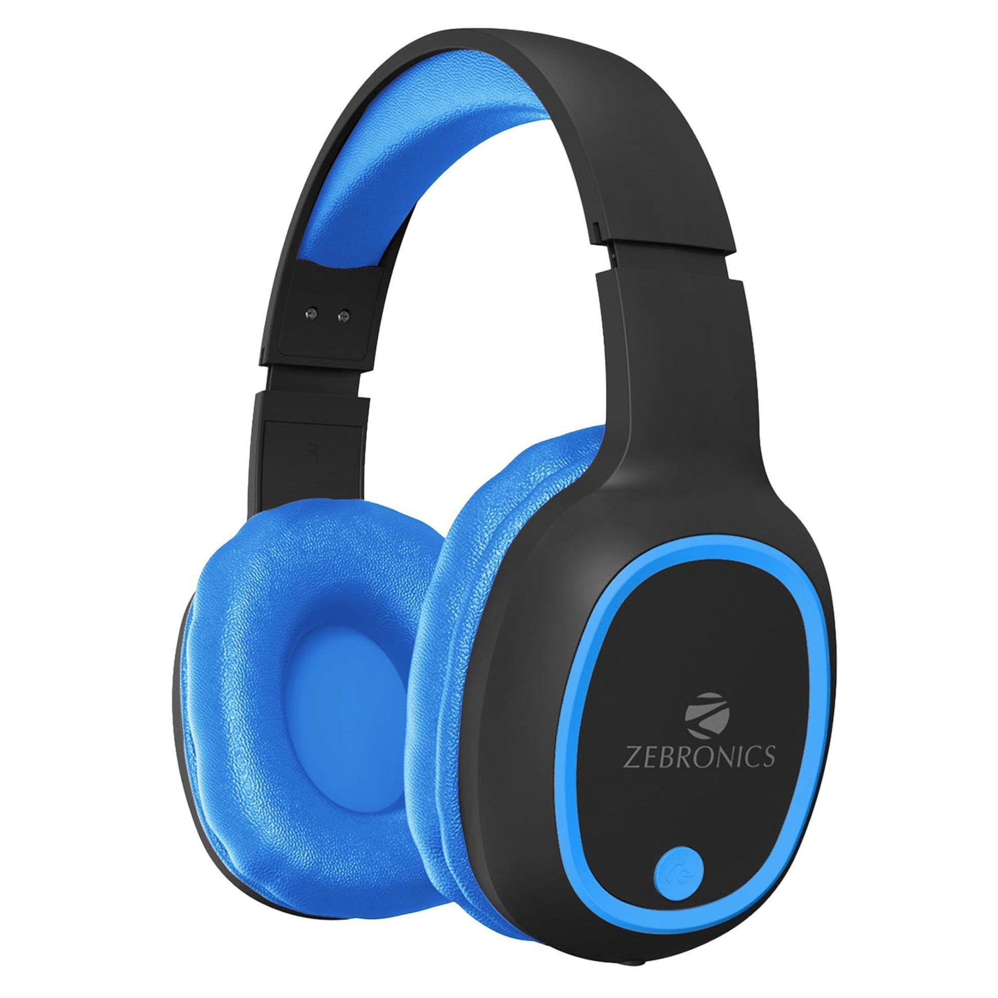 ZEBRONICS Thunder Bluetooth 5.3 Wireless Over Ear Headphones with 60H Backup, Gaming Mode, Dual Pairing, ENC, AUX, Micro SD, Voice Assistant, Comfortable Earcups, Call Function (Blue) - Triveni World