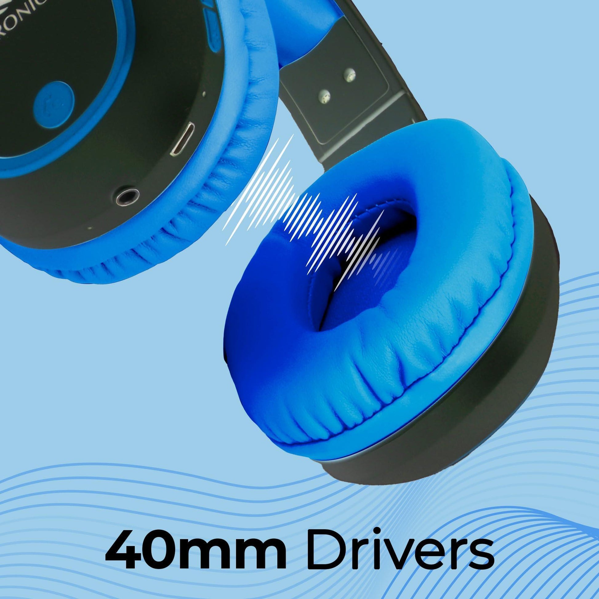 ZEBRONICS Thunder Bluetooth 5.3 Wireless Over Ear Headphones with 60H Backup, Gaming Mode, Dual Pairing, ENC, AUX, Micro SD, Voice Assistant, Comfortable Earcups, Call Function (Blue) - Triveni World