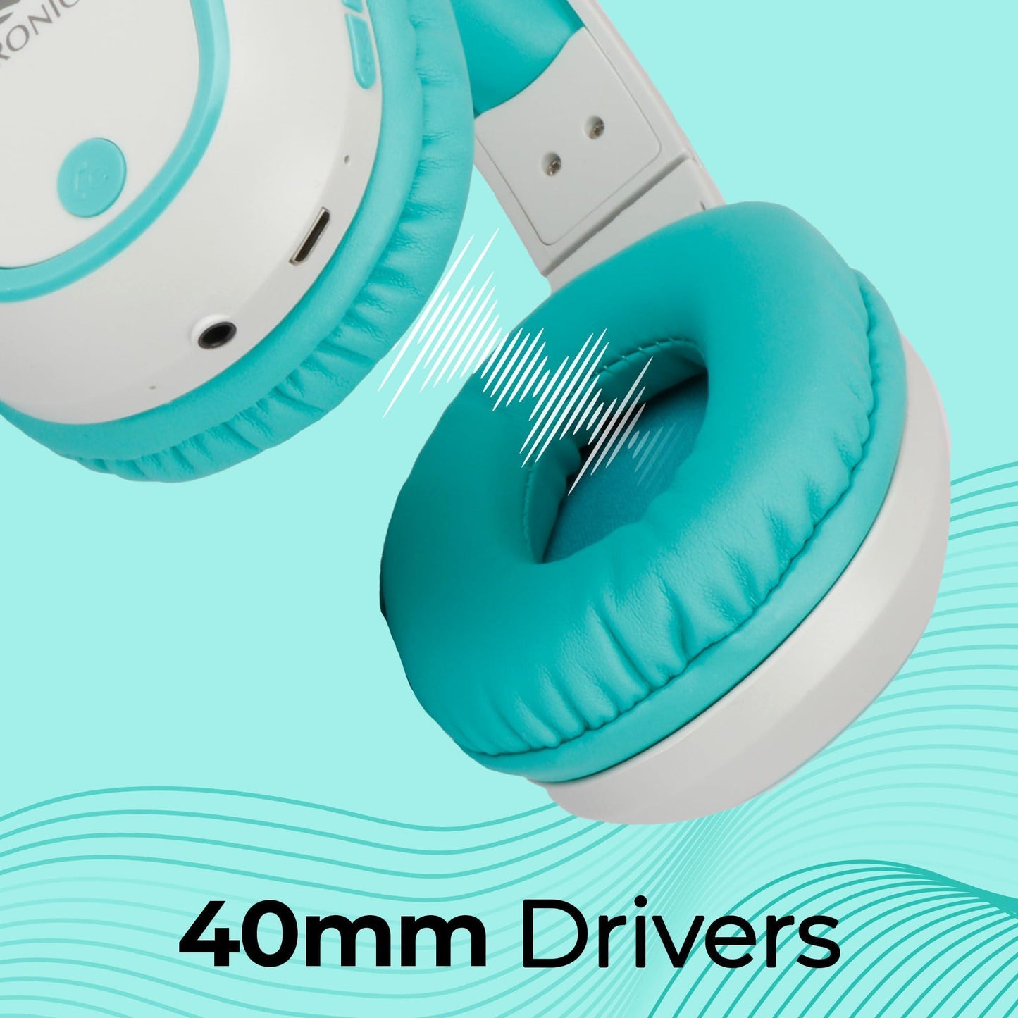 ZEBRONICS Thunder Bluetooth 5.3 Wireless Over Ear Headphones with 60H Backup, Gaming Mode, Dual Pairing, ENC, AUX, Micro SD, Voice Assistant, Comfortable Earcups, Call Function(Sea Green) - Triveni World