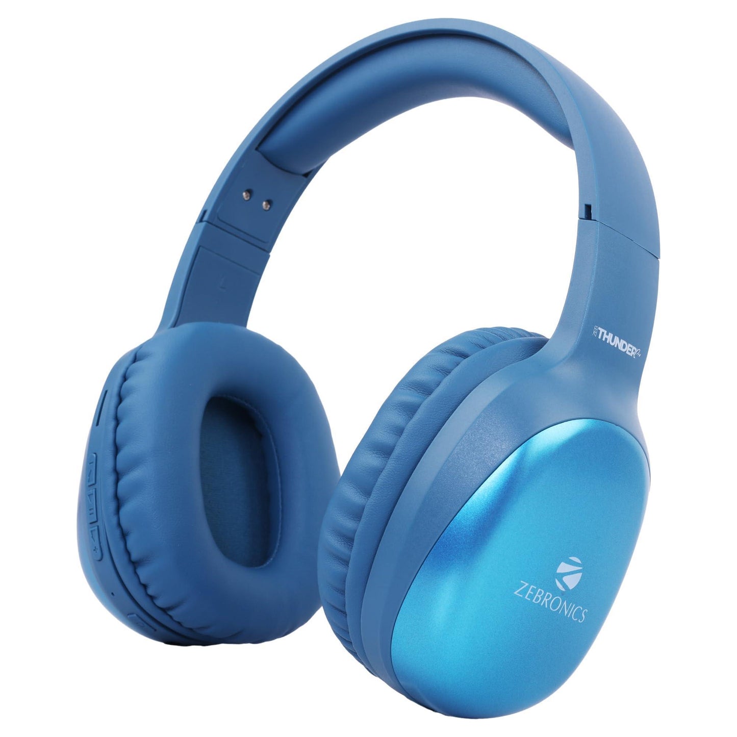 ZEBRONICS Thunder PRO Wireless Headphone with Dual Pairing, Gaming Mode, ENC, Bluetooth, Call Function, Aux, Micro SD, Voice Assistant, Deep Bass, Up to 60h Backup (Blue) - Triveni World