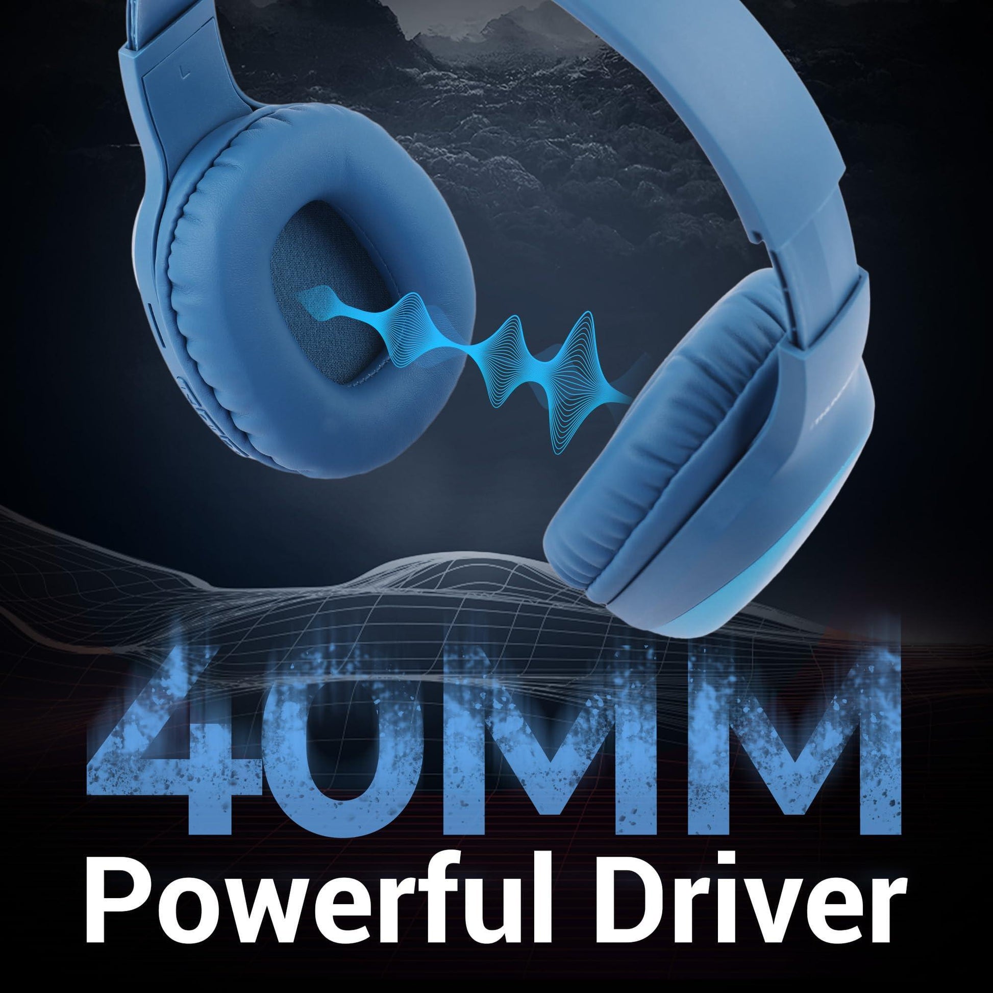 ZEBRONICS Thunder PRO Wireless Headphone with Dual Pairing, Gaming Mode, ENC, Bluetooth, Call Function, Aux, Micro SD, Voice Assistant, Deep Bass, Up to 60h Backup (Blue) - Triveni World