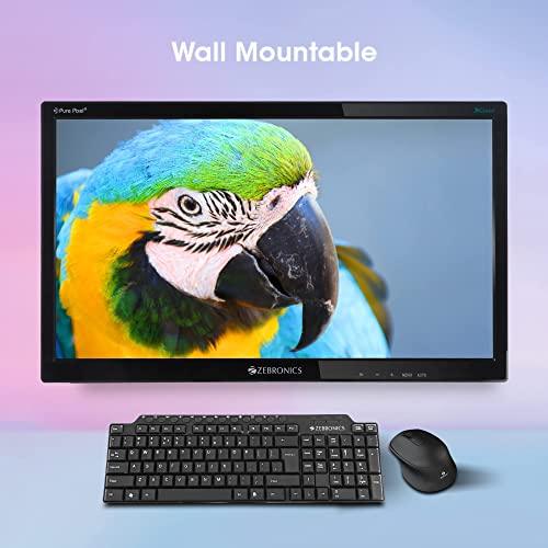 ZEBRONICS Zeb-A20HD 19.5 Inch (49.5 cm) 1600 X 900 LED Monitor, HD, HDMI, VGA, 300 nits, HDMI + VGA dual input, Wall mount, 60hz, Slim and Glossy Design, Black - Triveni World