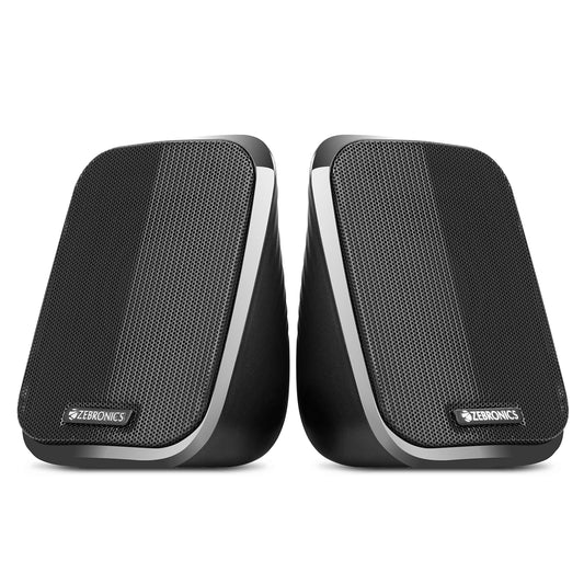 ZEBRONICS Zeb-Fame 5watts 2.0 Multi Media Speakers with AUX, USB and Volume Control (Black) - Triveni World