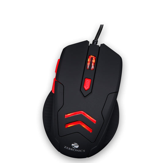 Zebronics Zeb Feather - Premium USB Gaming Mouse with 6 Buttons, Upto 3200 DPI and Anti Slip Mouse Pad - Triveni World