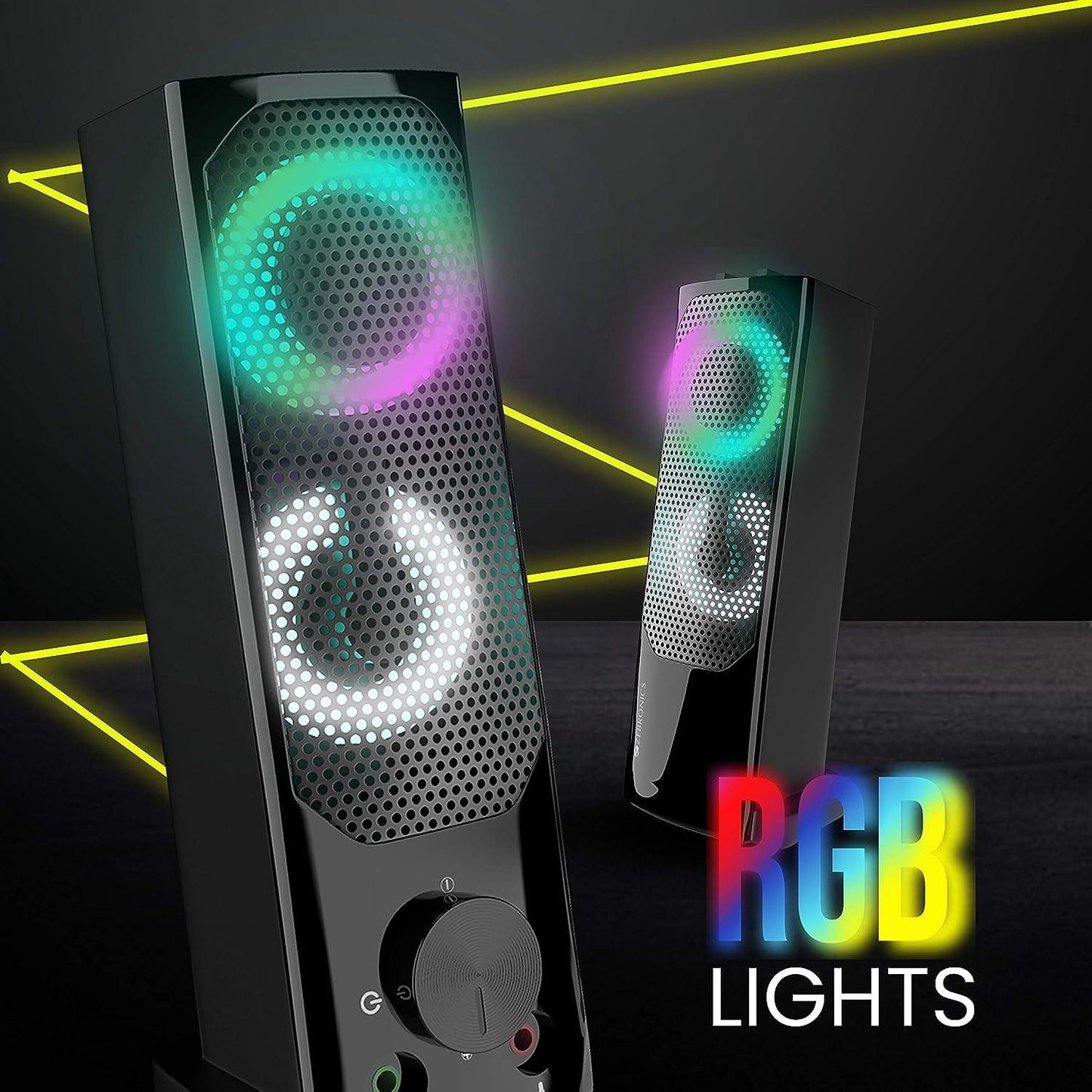 ZEBRONICS Zeb Wonderbar 10 USB Powered 2.0 Computer Speaker with RGB Lights - Triveni World