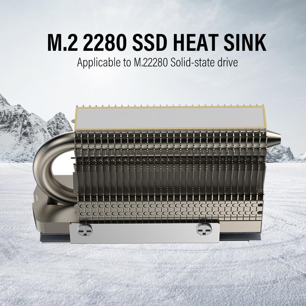 ZORBES® M.2 2280 SSD Heatsink for M.2 SSD Hard Disk Aluminum Heat Sink for PC M.2 SSD Thermal Silicone Pad Included, Contains a Heat Pipe, Double-Sided Heat Sink, Only for Single Sided 2280 Modules - Triveni World