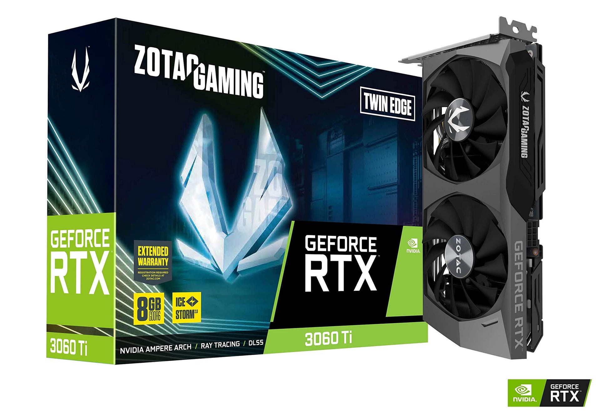 ZOTAC Gaming GeForce RTX 3060 Ti Twin Edge 8GB GDDR6 256-bit 14 Gbps PCIE 4.0 Gaming Graphics Card, IceStorm 2.0 Advanced Cooling, Active Fan Control, ZT-A30610E-10M - Triveni World