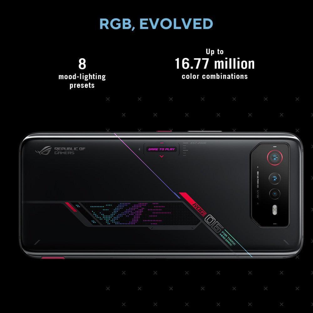 Asus ROG 6 5G Dual Sim Gaming Smartphone (12GB RAM, 256GBStorage) | 6.8 inch FHD+ AMOLED Display | 165Hz Refresh Rate | Snapdragon 8+ Gen1 (White) Refurbished - Triveni World