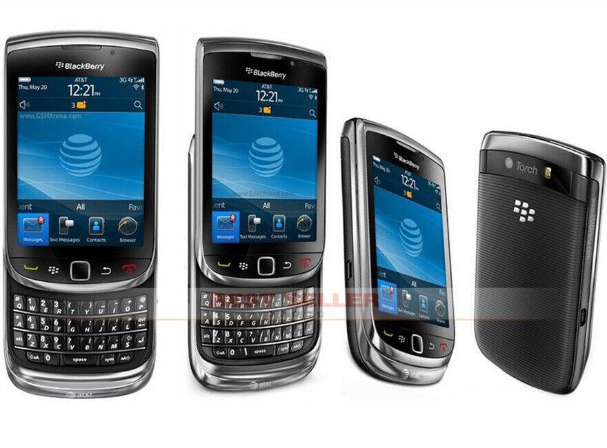 BLACKBERRY Torch 9800 (Unlocked) Slider 3G 5MP 4GB GSM QWERTY Smartphone Refurbished - Triveni World