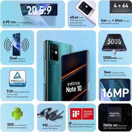 Infinix Note 10 Emerald Green 64GB 4GB RAM - Triveni World