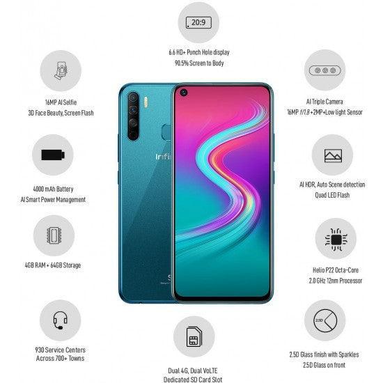 Infinix S5 Lite (Quetzal Cyan, 64 GB, 4 GB RAM) - Triveni World