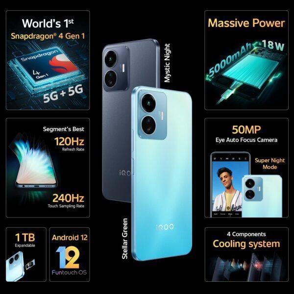 iQOO Z6 Lite 5G (Stellar Green, 6GB RAM, 128GB Storage) - Triveni World