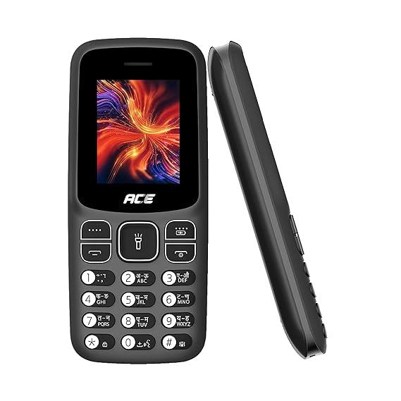 Itel Ace2 Star (4.5cm Basic Feature Phone, 1000mAh Battery)_Black - AddMeCart - Triveni World