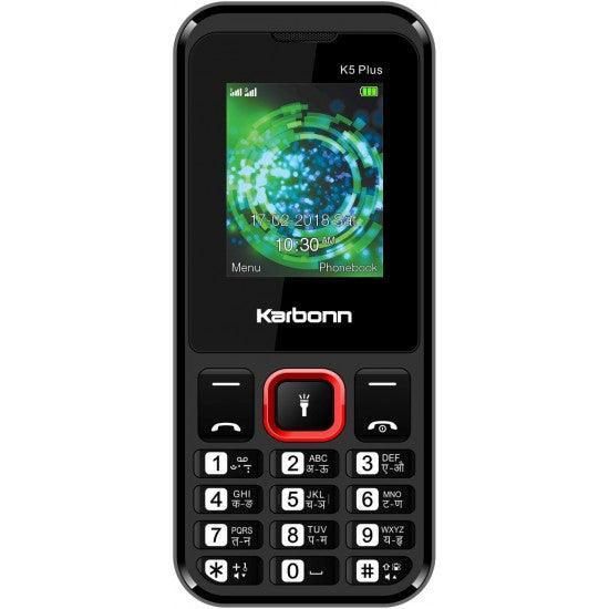 Karbonn K5 Plus (Dual SIM, Black and Red) - Triveni World