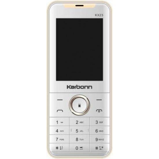 Karbonn KX23 Phone (White and Gold) - Triveni World