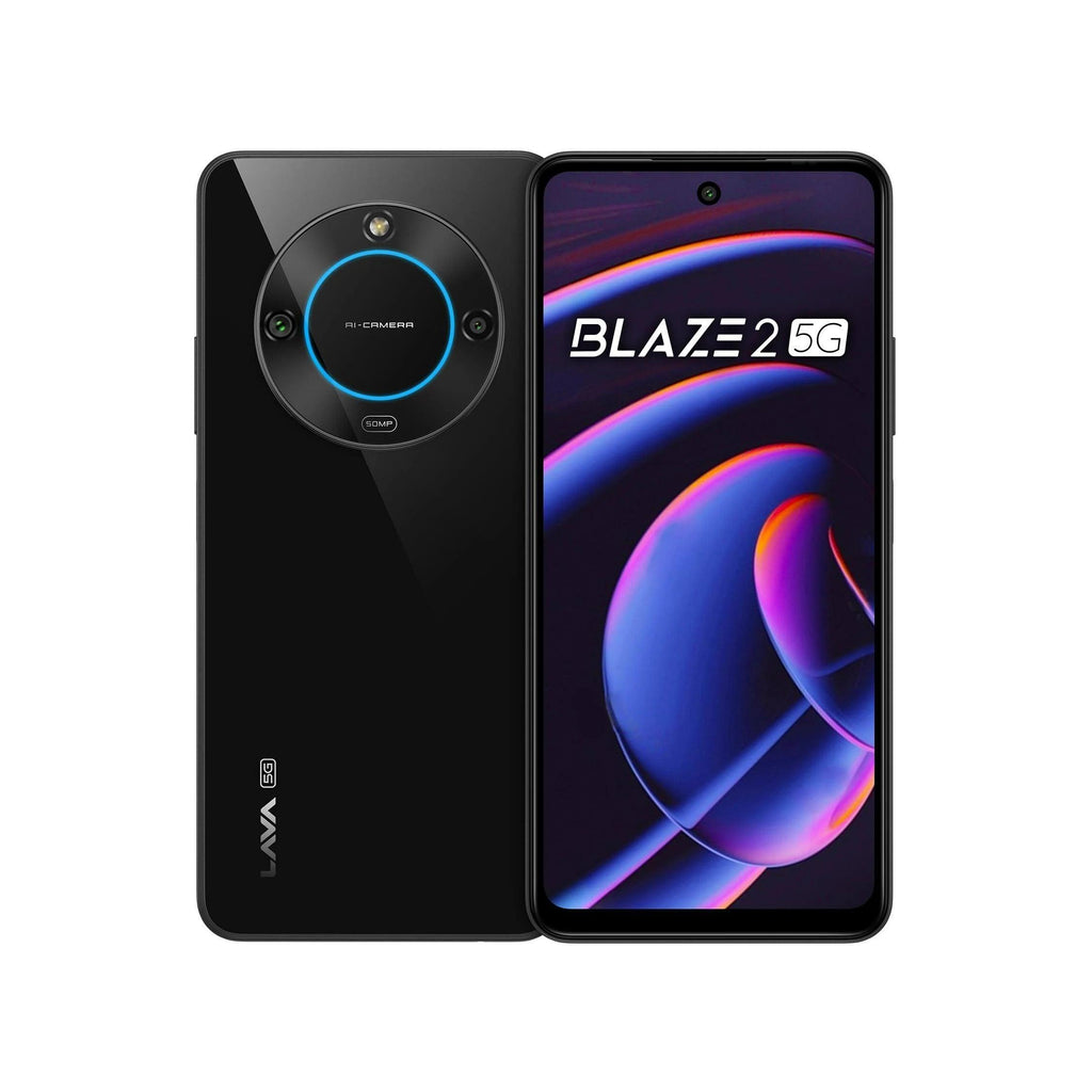 Lava Blaze 2 5G 128 GB (Glass Black, 6 GB RAM) - Triveni World