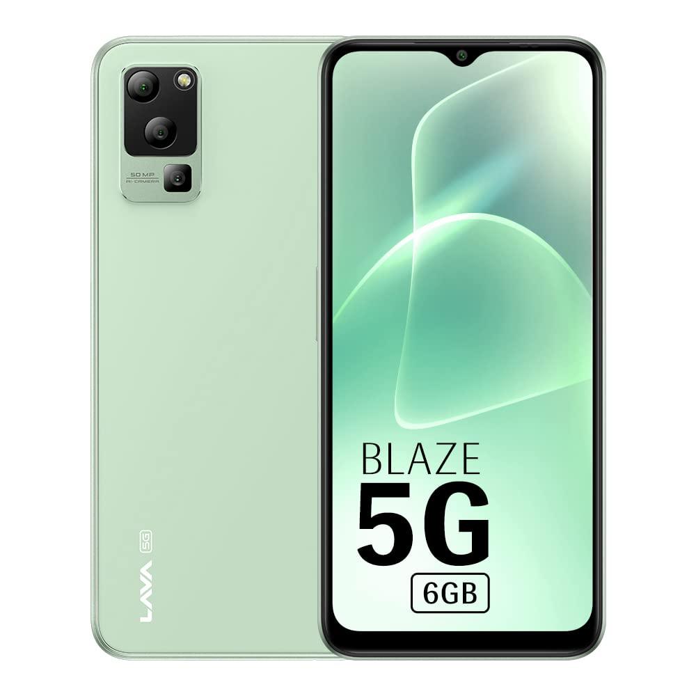 Lava Blaze 5G (Glass Blue, 4GB RAM, UFS 2.2 128GB Storage) | 5G Ready | 50MP AI Triple Camera | Upto 7GB Expandable RAM | Charger Included | Clean Android (No Bloatware) - Triveni World