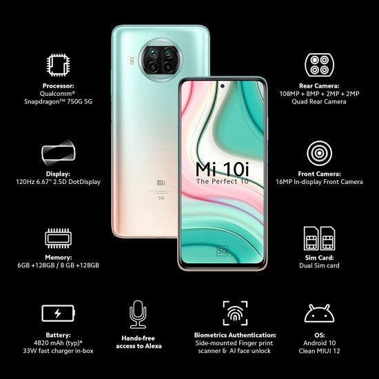 Mi 10i 5G Pacific Sunrise 6GB RAM, 128GB Storage 108MP Quad Camera Snapdragon 750G Processor - Triveni World