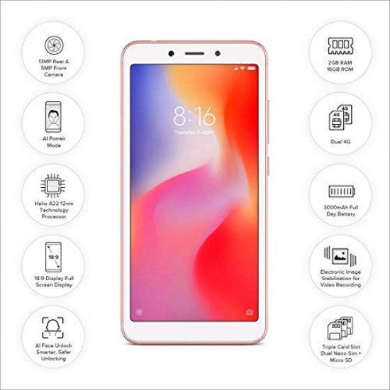 Mi Redmi 6A (Gold, 2GB RAM, 16GB Storage) - Triveni World